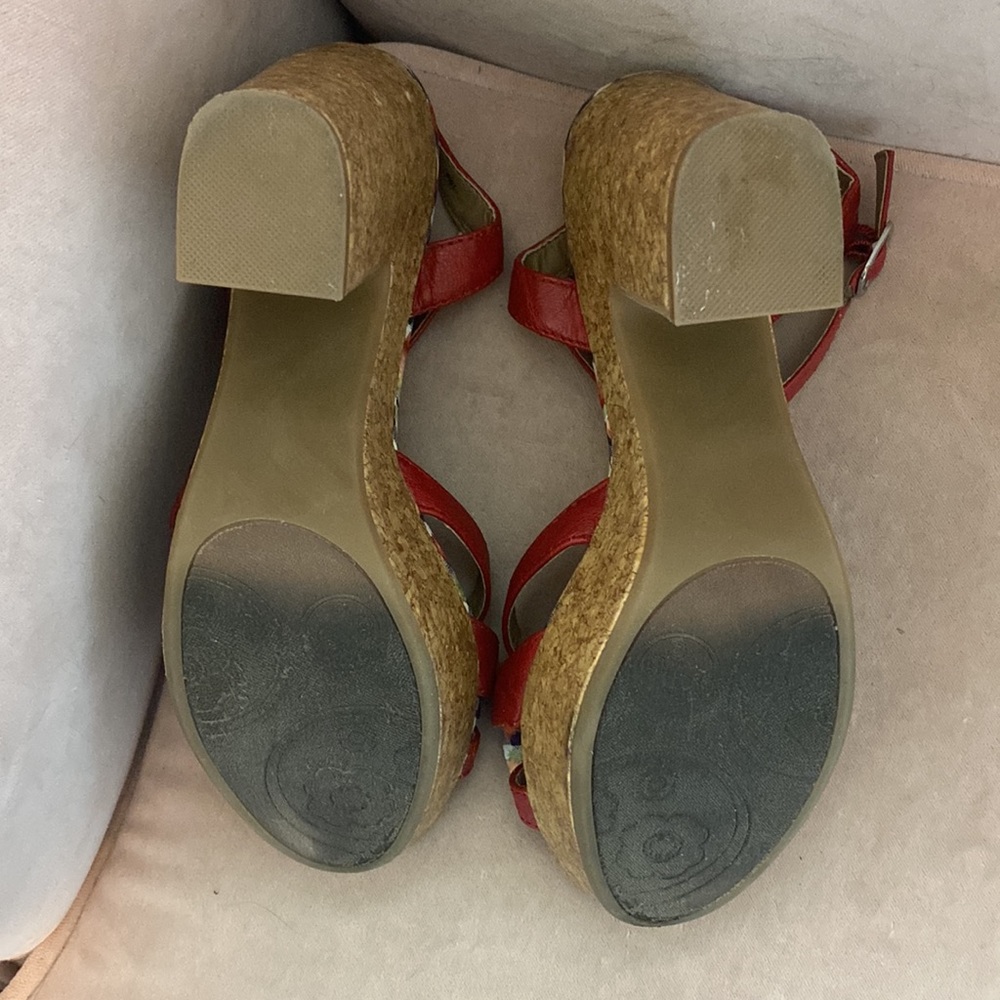 Funky Red Jellypop Sandals with Gingham Bow - Sz 10 - Picture 7 of 12